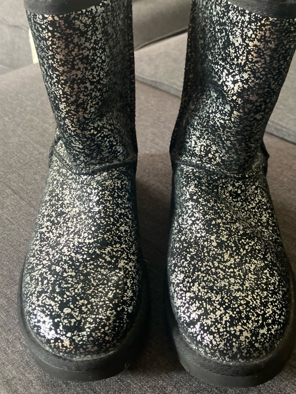 UGG Black & Silver Speckled boots
